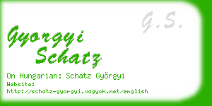 gyorgyi schatz business card